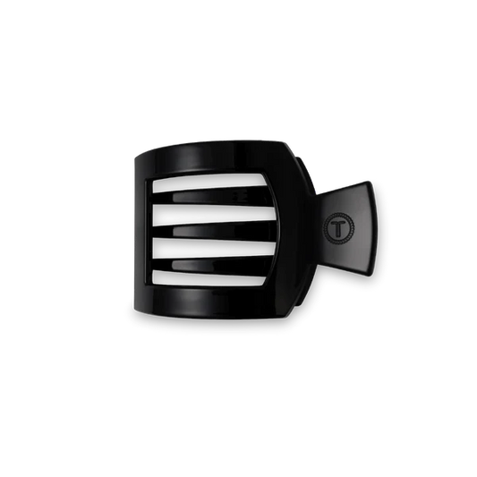 TT-FCS02-002 Teleties Jet Black Small Flat Square Hair Clip
