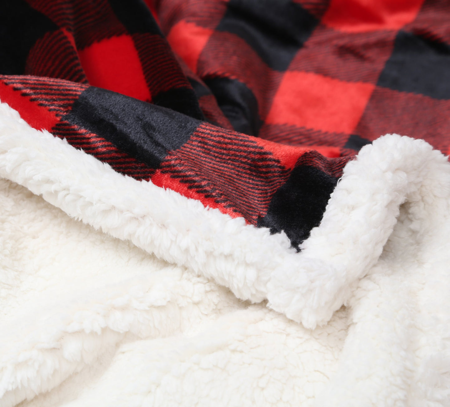 Lumberjack Plaid Sherpa Plush Throw