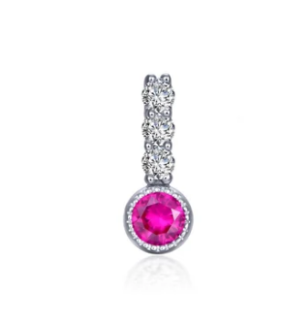 BP002 Lafonn Sterling Silver Lassaire Simulated Diamond/Simulated Birthstone Charm 0