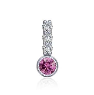 BP002 Lafonn Sterling Silver Lassaire Simulated Diamond/Simulated Birthstone Charm 0