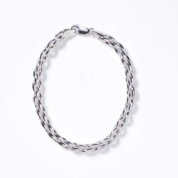 722 KAR604  Southern Gates Sterling Silver Contemporary Rice Bead Gathered Bracelet 0
