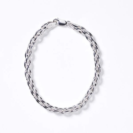 722 KAR604  Southern Gates Sterling Silver Contemporary Rice Bead Gathered Bracelet 0