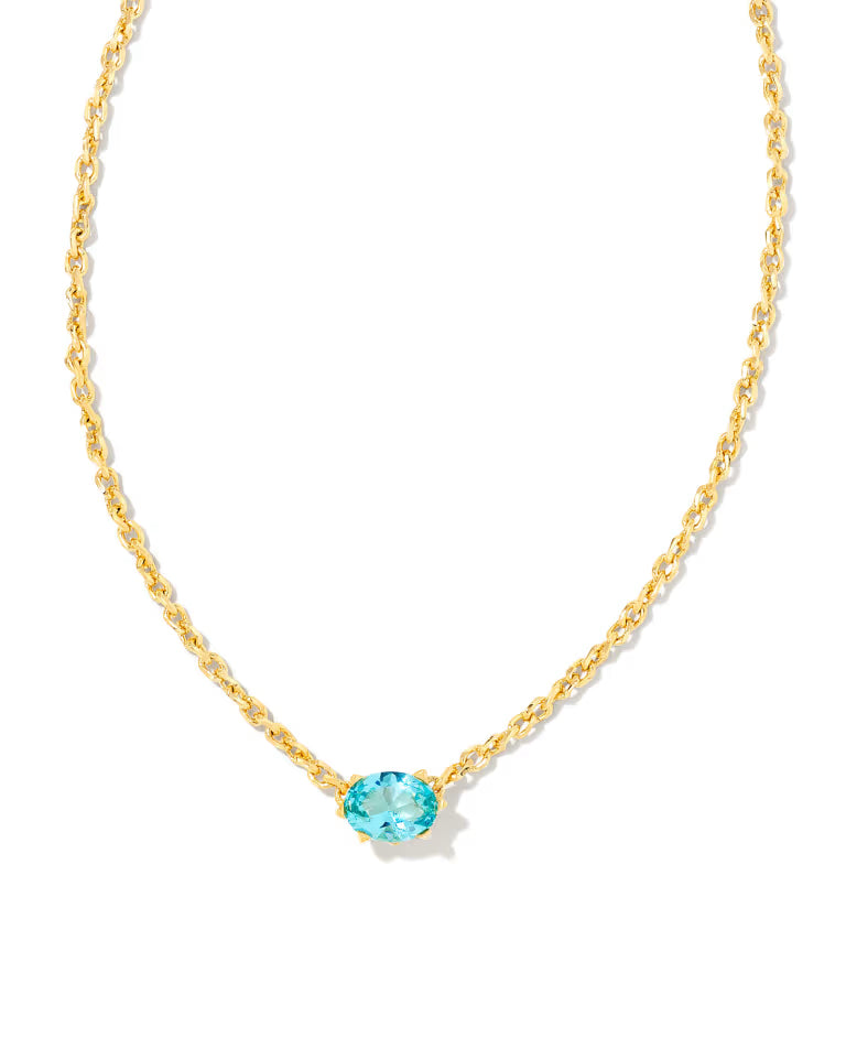 9608889991 Kendra Scott Cailin Pendant Necklace Aqua