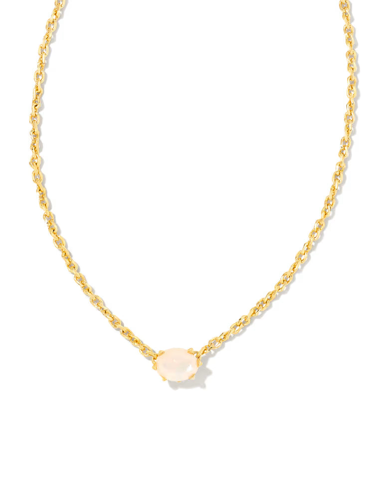 9608803557 Kendra Scott White Iridescent Pendant Necklace