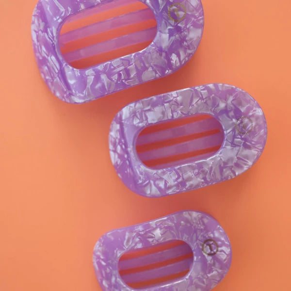 Teleties Lavender Mist Flat Round Hair Clip