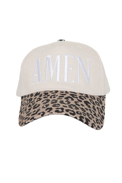 KDC-BC-1195 Katydid AMEN Vintage Style Trucker Hats Leopard/Tan 0