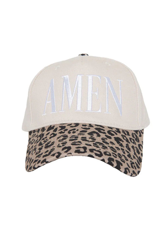 KDC-BC-1195 Katydid AMEN Vintage Style Trucker Hats Leopard/Tan 0