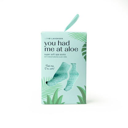 LLSCK24 Lemon Lavender® You Had Me At Aloe Super Soft Spa Socks 0