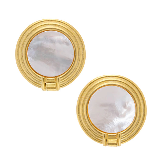 118BL Susan Shaw Gold Plated Roma Studs
