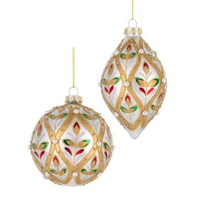 MX197795 Ganz Scroll Work Pattern Ornaments 0