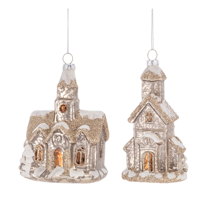 MX197836 Ganz Church Ornaments Glass 0