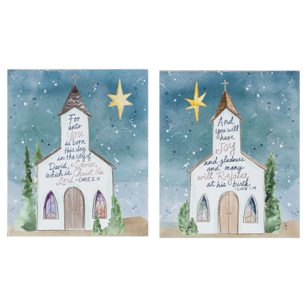 MX202372 Ganz Watercolor Church Art Blocks 0