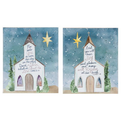 MX202372 Ganz Watercolor Church Art Blocks 0