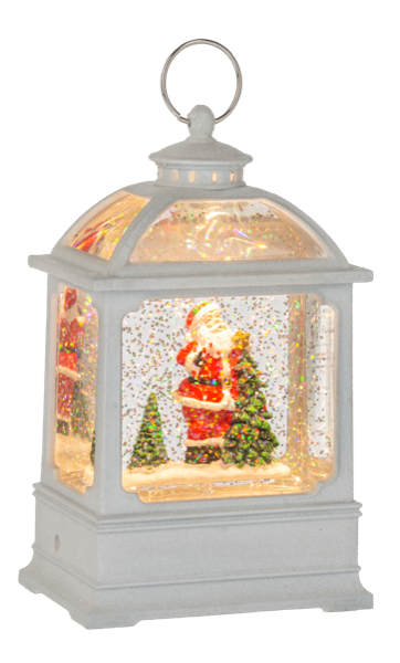 MX203216 Ganz LED Light Up Shimmer Santa w/Tree Conservatory Figurine 0