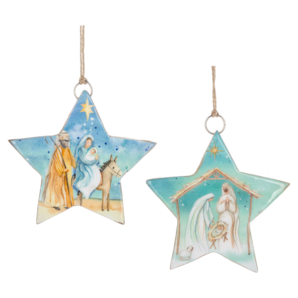 MX204688 Ganz Watercolor Holy Family Ornaments 0