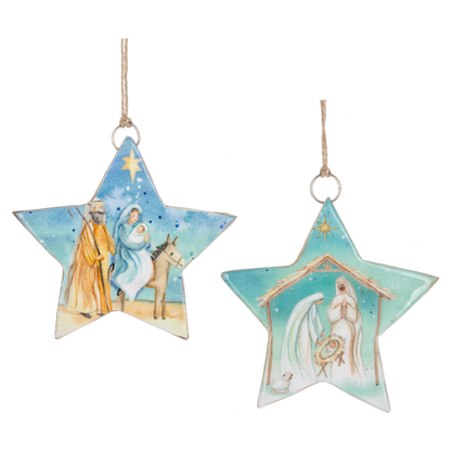 MX204688 Ganz Watercolor Holy Family Ornaments 0
