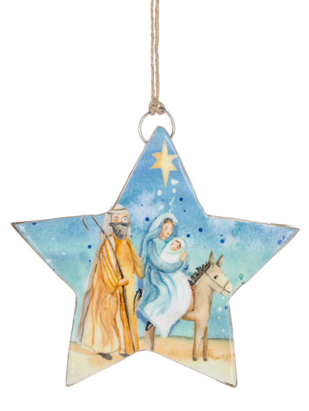 MX204688 Ganz Watercolor Holy Family Ornaments 0