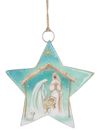 MX204688 Ganz Watercolor Holy Family Ornaments 0