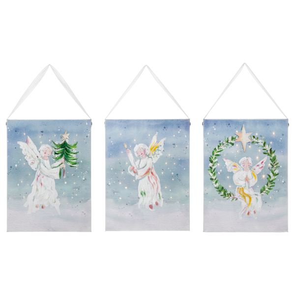MX204689 Ganz LED Light Up Watercolor Angels Wall Decor Canvas 0