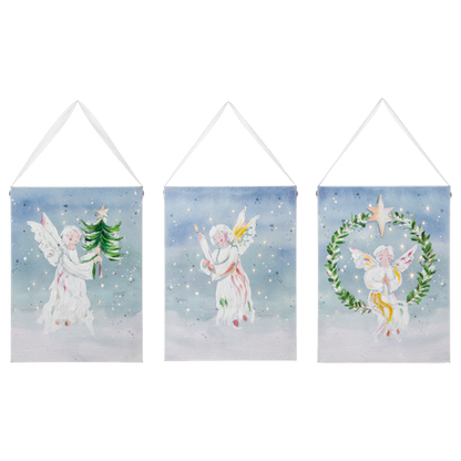 MX204689 Ganz LED Light Up Watercolor Angels Wall Decor Canvas 0