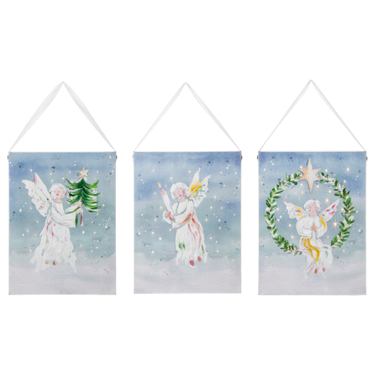 MX204689 Ganz LED Light Up Watercolor Angels Wall Decor Canvas 0