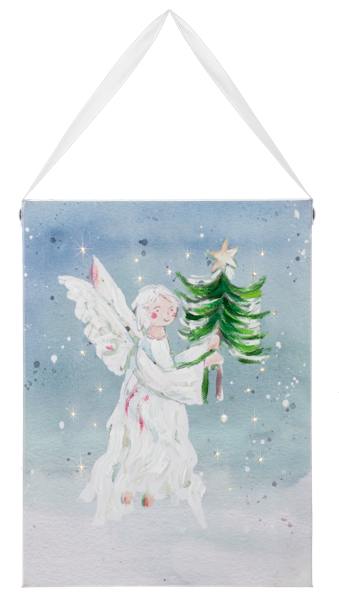 MX204689 Ganz LED Light Up Watercolor Angels Wall Decor Canvas 0