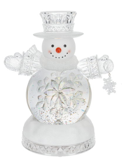 MX205464 LED Light Up Shimmer Rotating Snowman Figurine 0