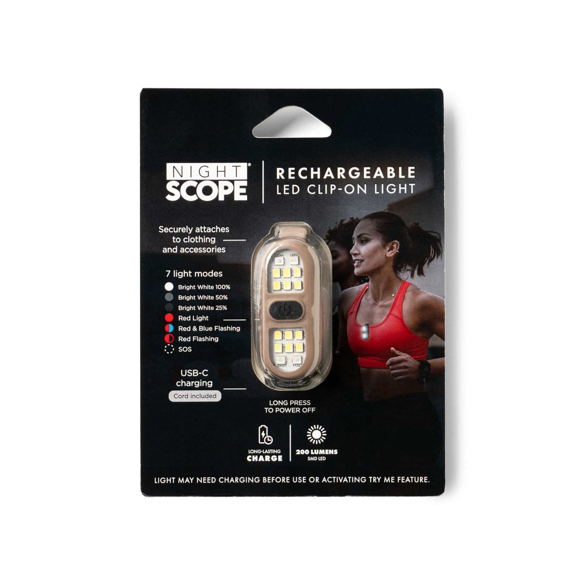 NGTCL12 Night Scope®️ Rechargeable LED Clip-On Light 0