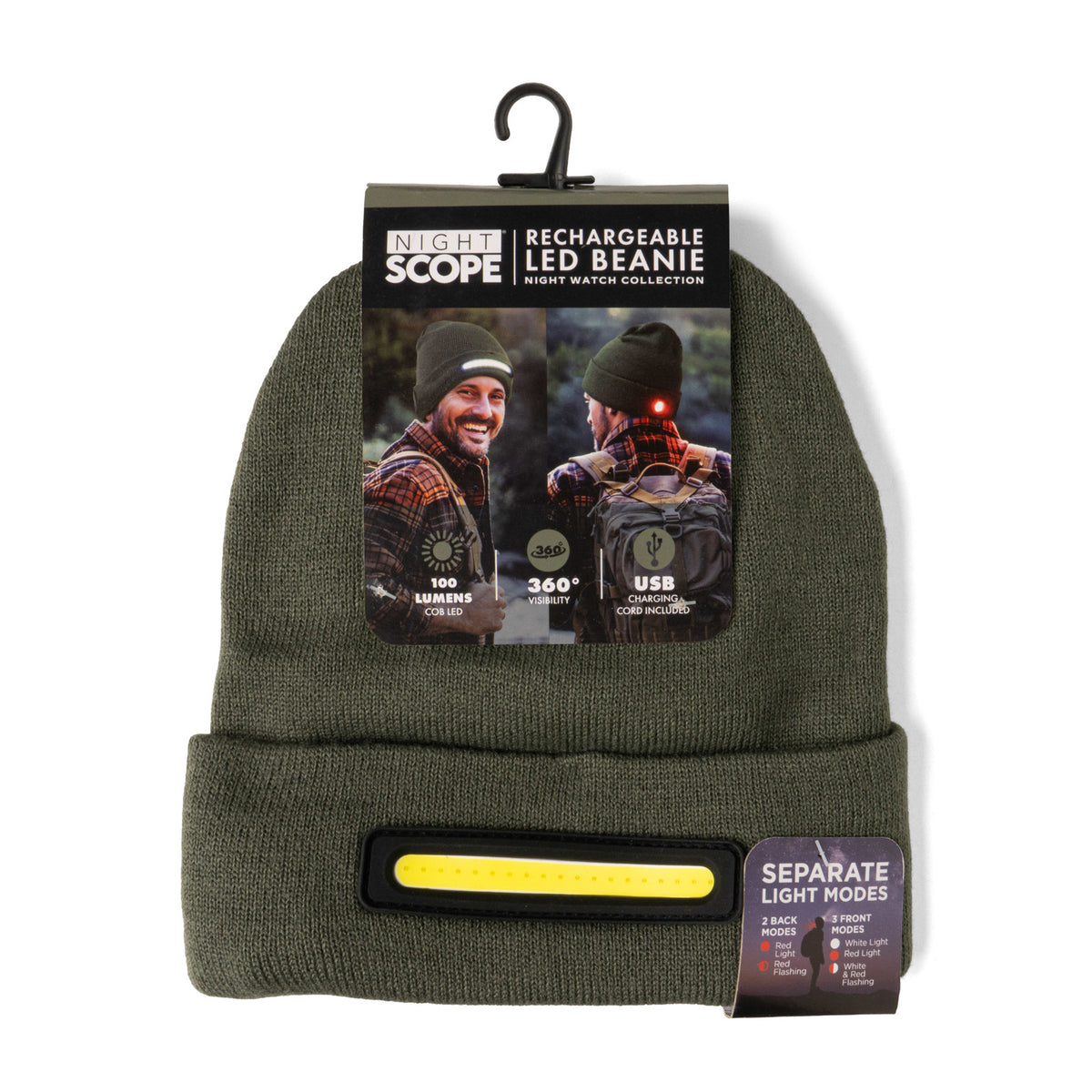 NGTNW Night Scope® Night Watch Rechargeable COB LED Beanie 0