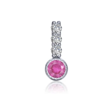 BP002 Lafonn Sterling Silver Lassaire Simulated Diamond/Simulated Birthstone Charm 0