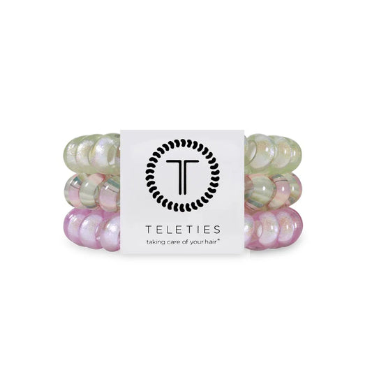 TT-L-575 TELETIES Opal Glow Large Hair Ties