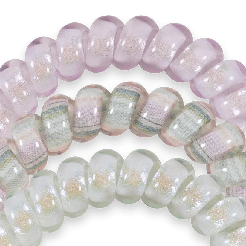 TT-L-575 TELETIES Opal Glow Large Hair Ties