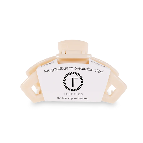 TT-CM02-003 Open Almond Beige Medium Claw Hair Clip