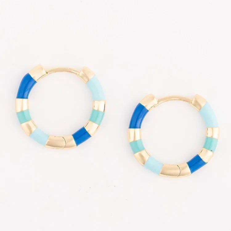 72762 Michelle McDowell Reya Two Tone Blue Earrings