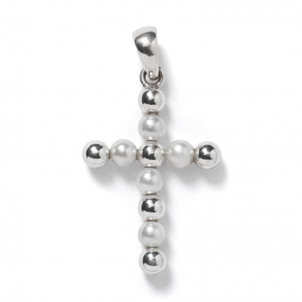 740 DER P1978 Southern Gates Sterling Silver Margeaux Beaded Cross Pendant 0