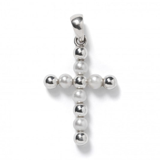 740 DER P1978 Southern Gates Sterling Silver Margeaux Beaded Cross Pendant 0