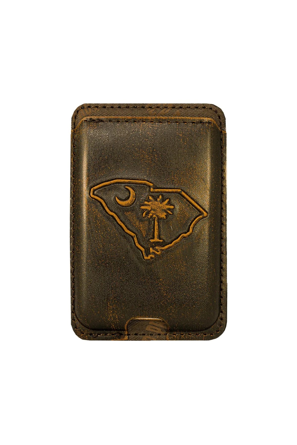 IWB8-PALM-BURN Zep-Pro Burnished Antiqued Magnet Phone Card Holder Palmetto 0