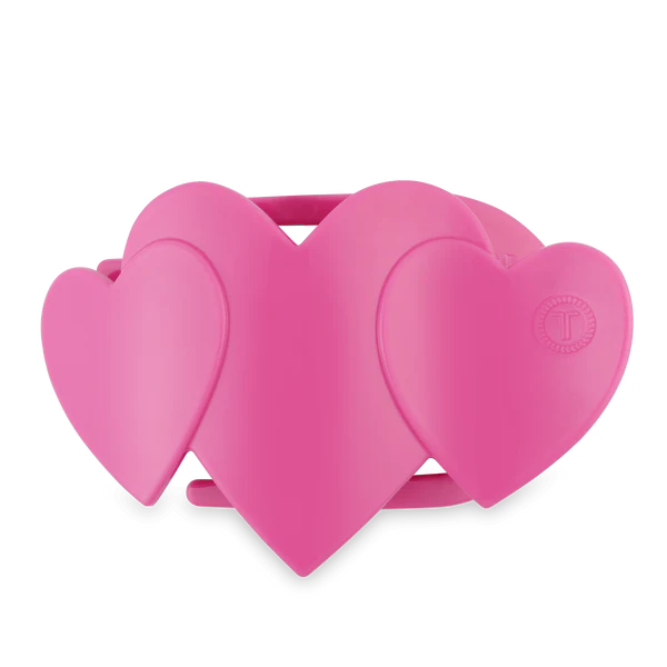 Teleties Pink Heart to Heart Flat Hair Clip