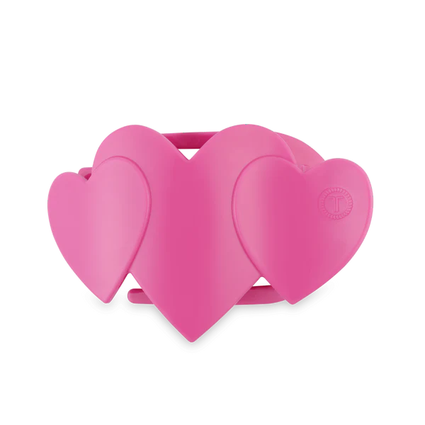 Teleties Pink Heart to Heart Flat Hair Clip