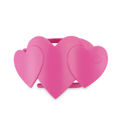 Teleties Pink Heart to Heart Flat Hair Clip