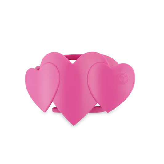 Teleties Pink Heart to Heart Flat Hair Clip