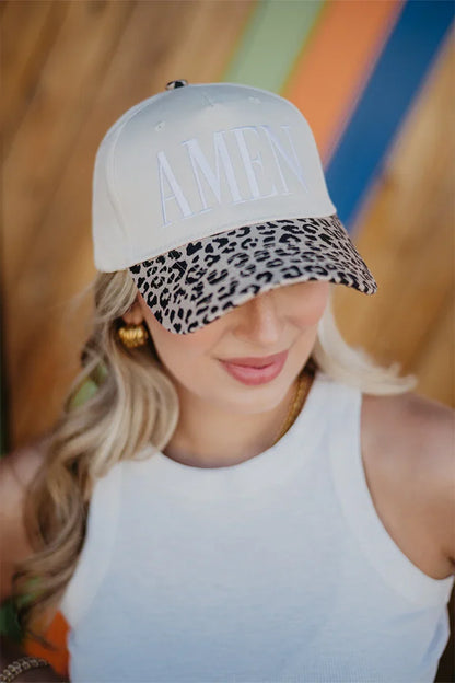 KDC-BC-1195 Katydid AMEN Vintage Style Trucker Hats Leopard/Tan 0