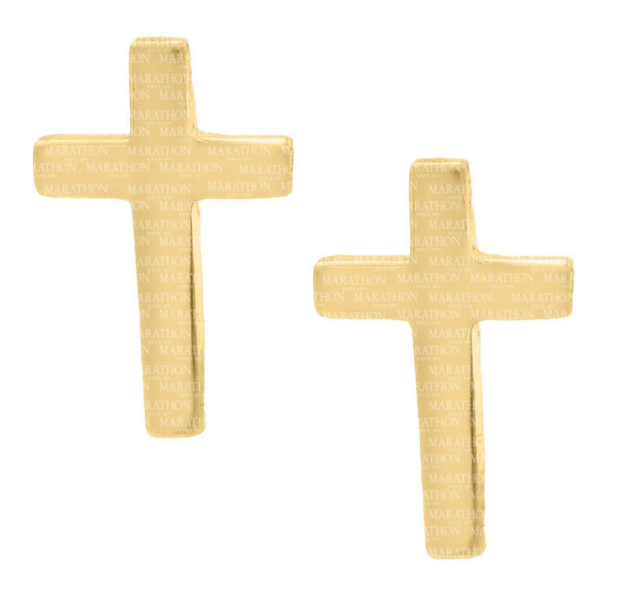 Kids 14K Gold Filled Cross Safety Earrings