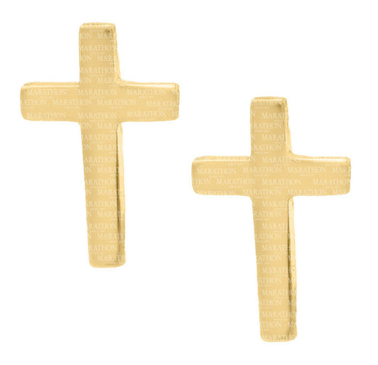 Kids 14K Gold Filled Cross Safety Earrings