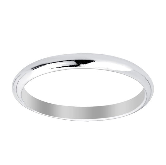 Sterling Silver Plain Band - 2MM