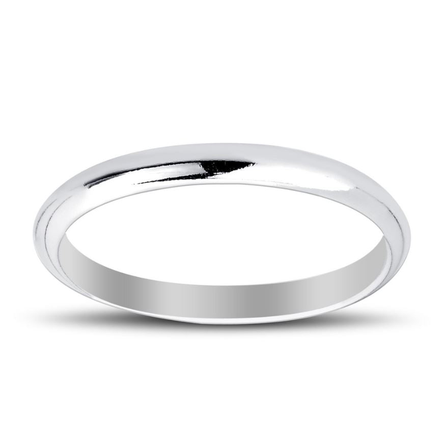 Sterling Silver Plain Band - 4MM