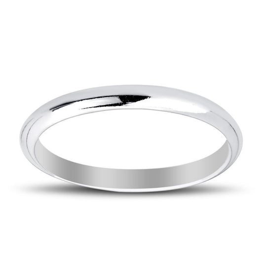 Sterling Silver Plain Band - 4MM