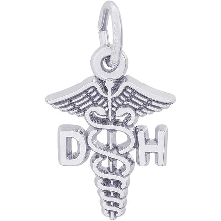 Rembrandt Dental Hygienist Caduceus Charm