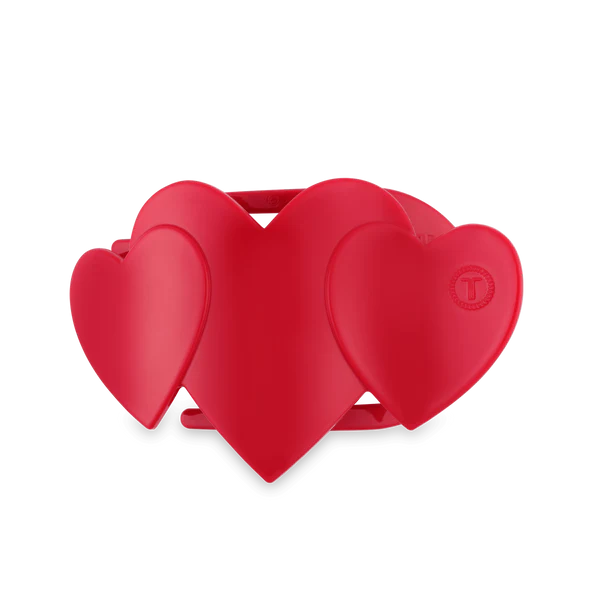 Teleties Red Heart to Heart Flat Hair Clip