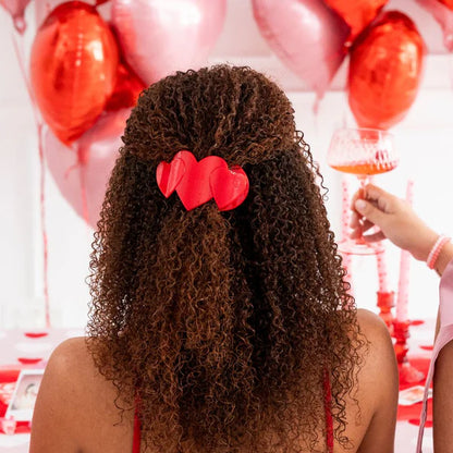 Teleties Red Heart to Heart Flat Hair Clip
